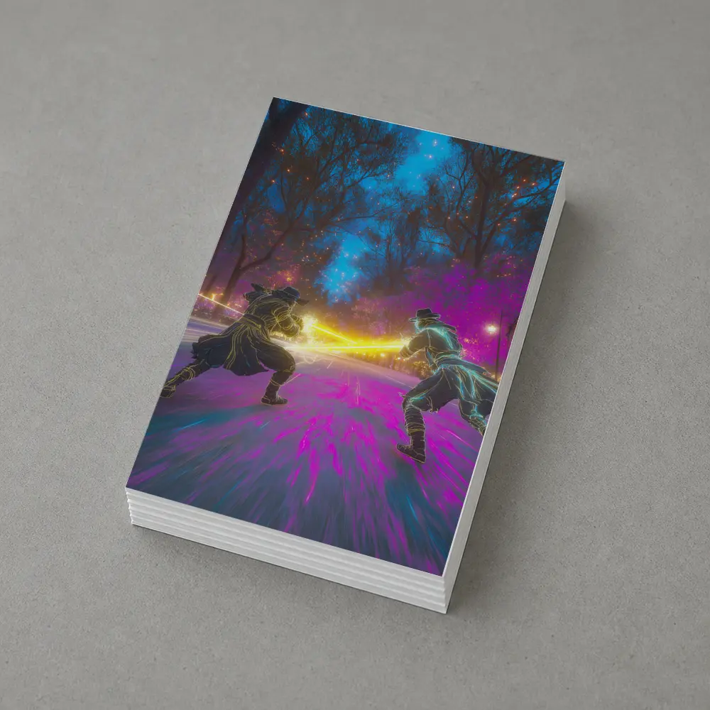 Anime Duel Neon Fight Night Park – Postcards