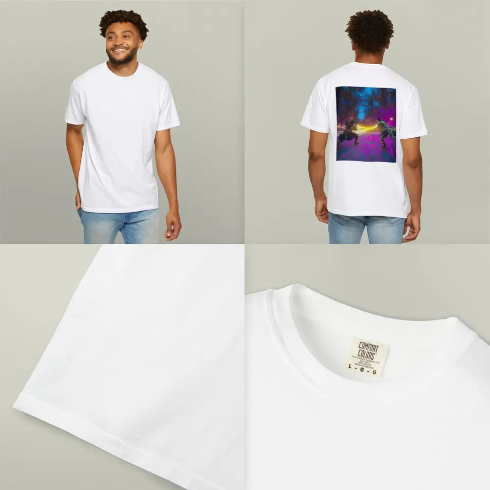 Anime Duel Neon Fight Night Park – T-Shirts