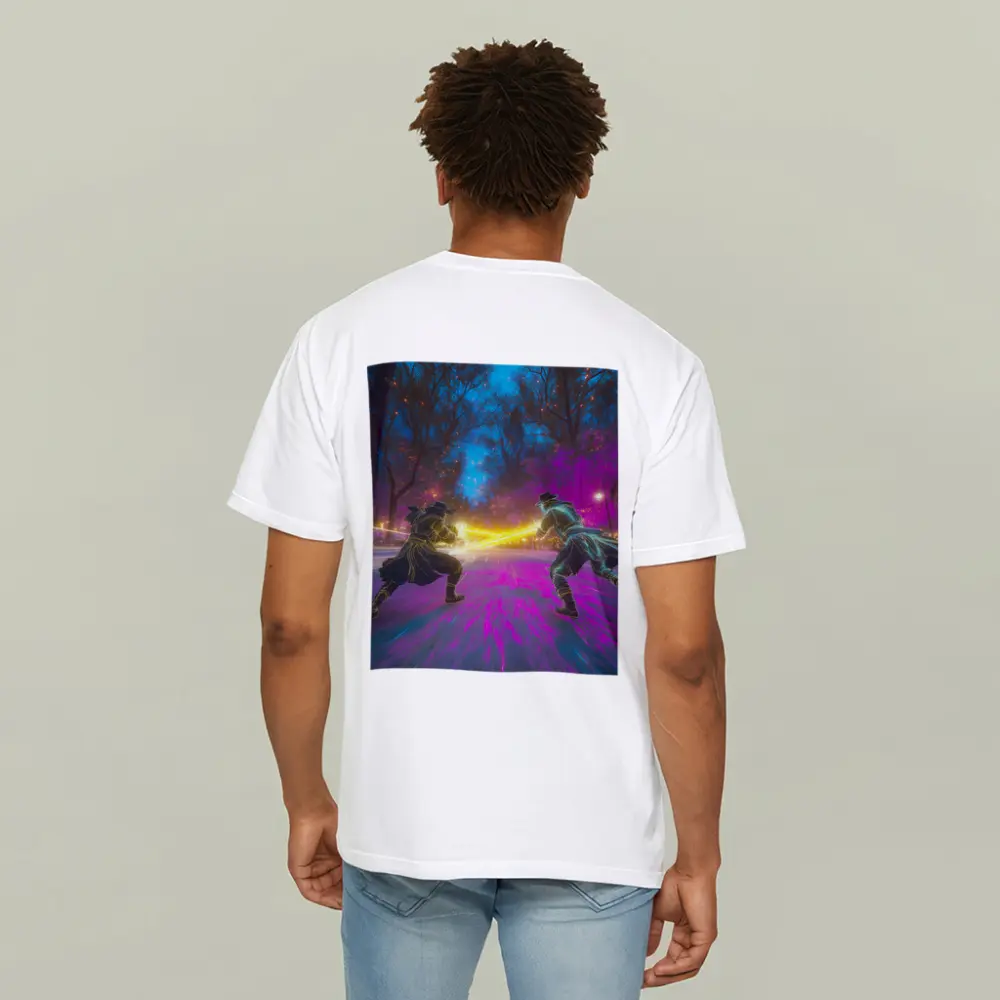 Anime Duel Neon Fight Night Park – T-Shirts