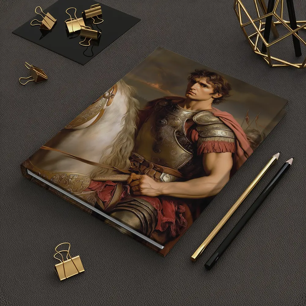Roman General on White Horse Battle Scene – Notebooks