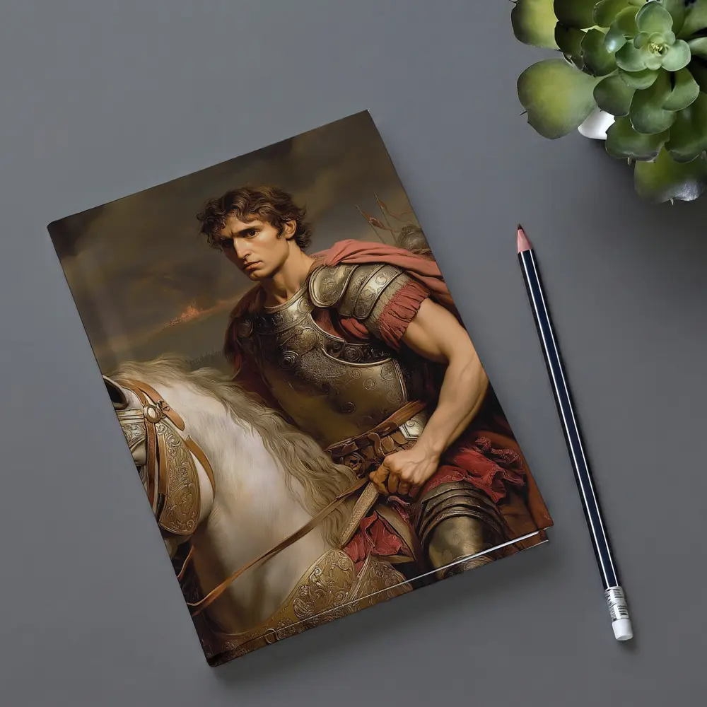 Roman General on White Horse Battle Scene – Notebooks