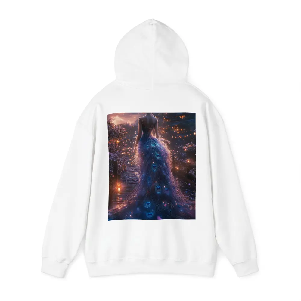 Woman Peacock Gown Fantasy Garden Night – Hoodies