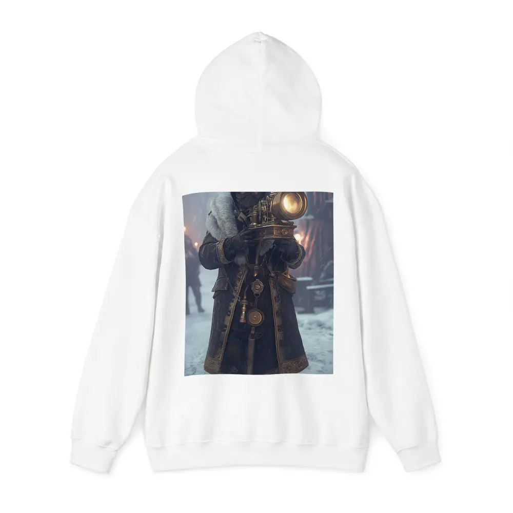 Steampunk Soldier With Lantern Snowy Night – Hoodies