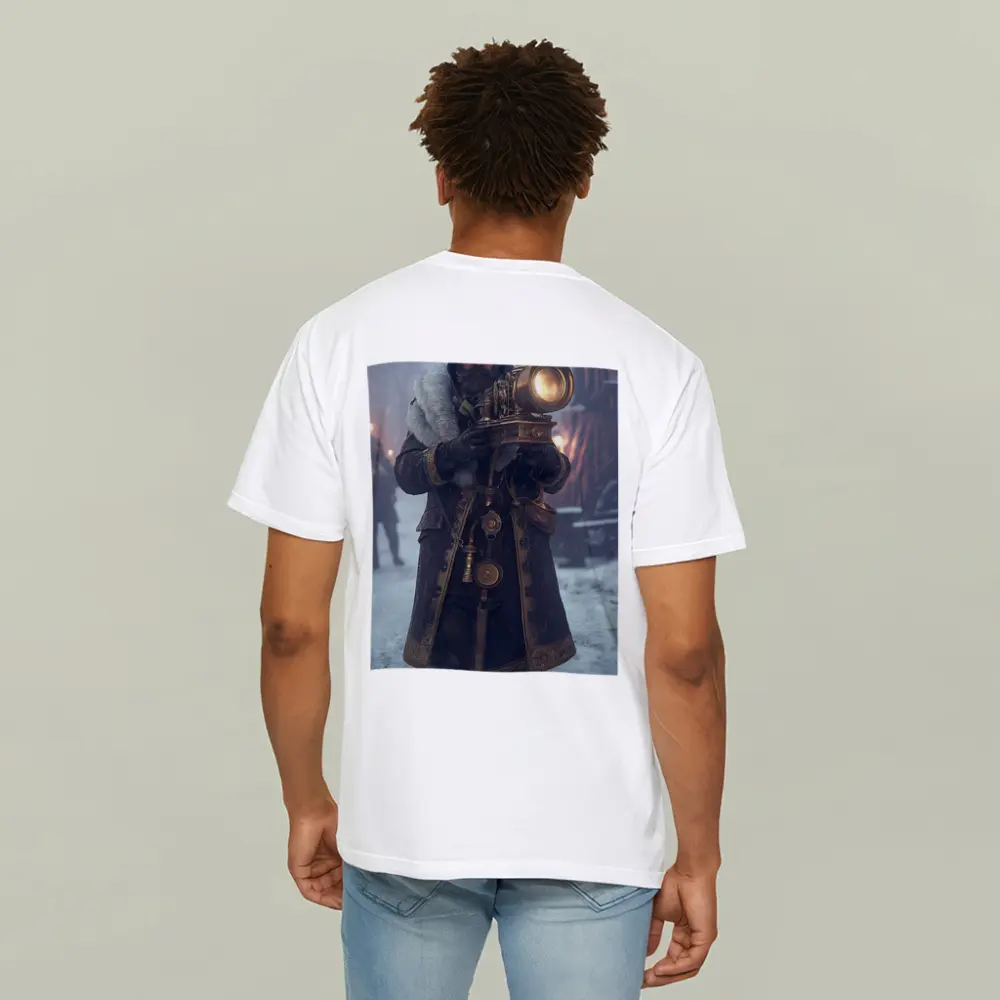 Steampunk Soldier With Lantern Snowy Night – T-Shirts