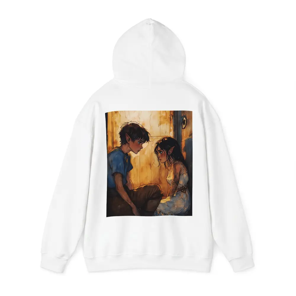 Two Young Elves Watercolor Fantasy Art – Hoodies