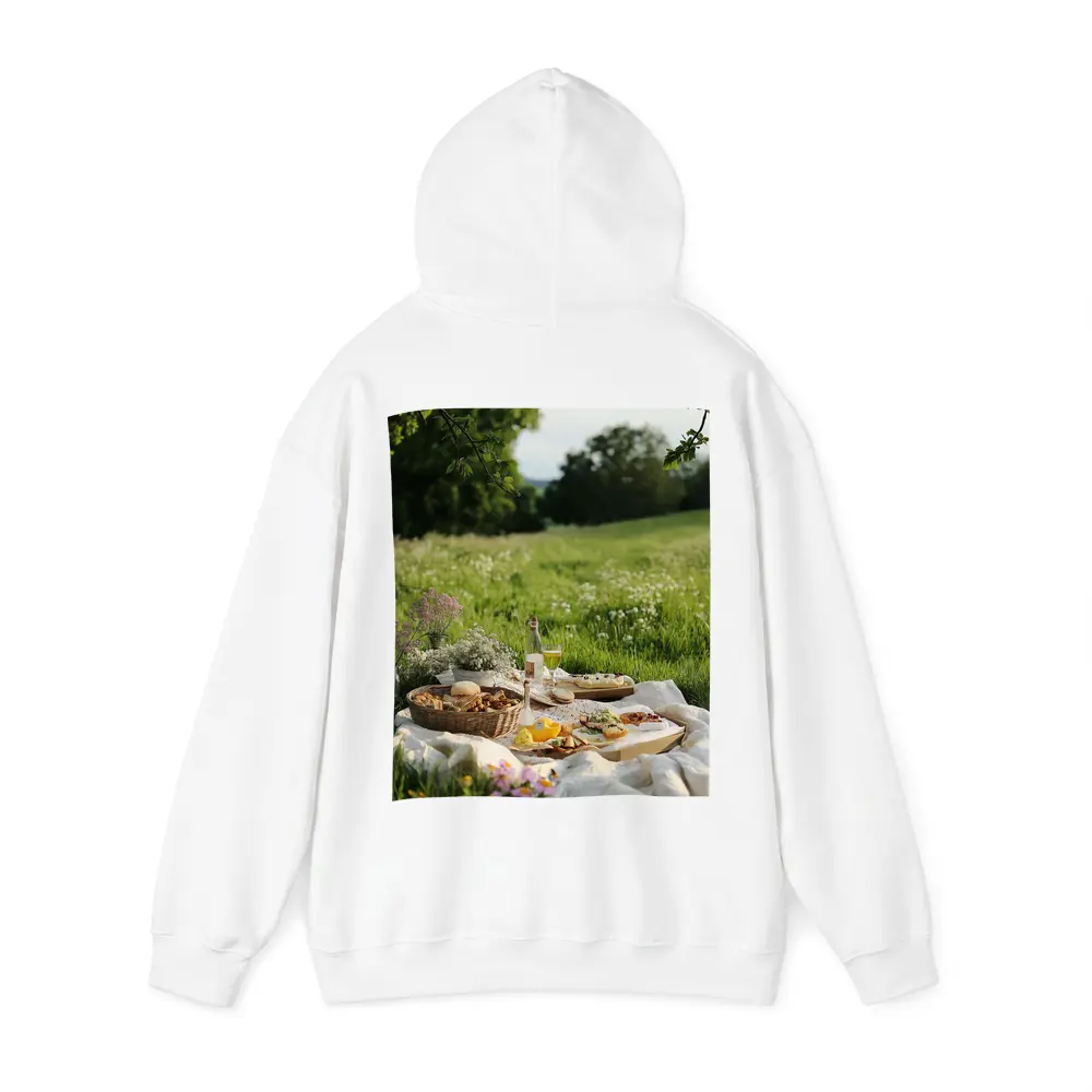Summer Picnic Spread Green Meadow Setting – Hoodies
