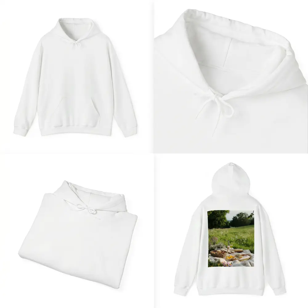 Summer Picnic Spread Green Meadow Setting – Hoodies
