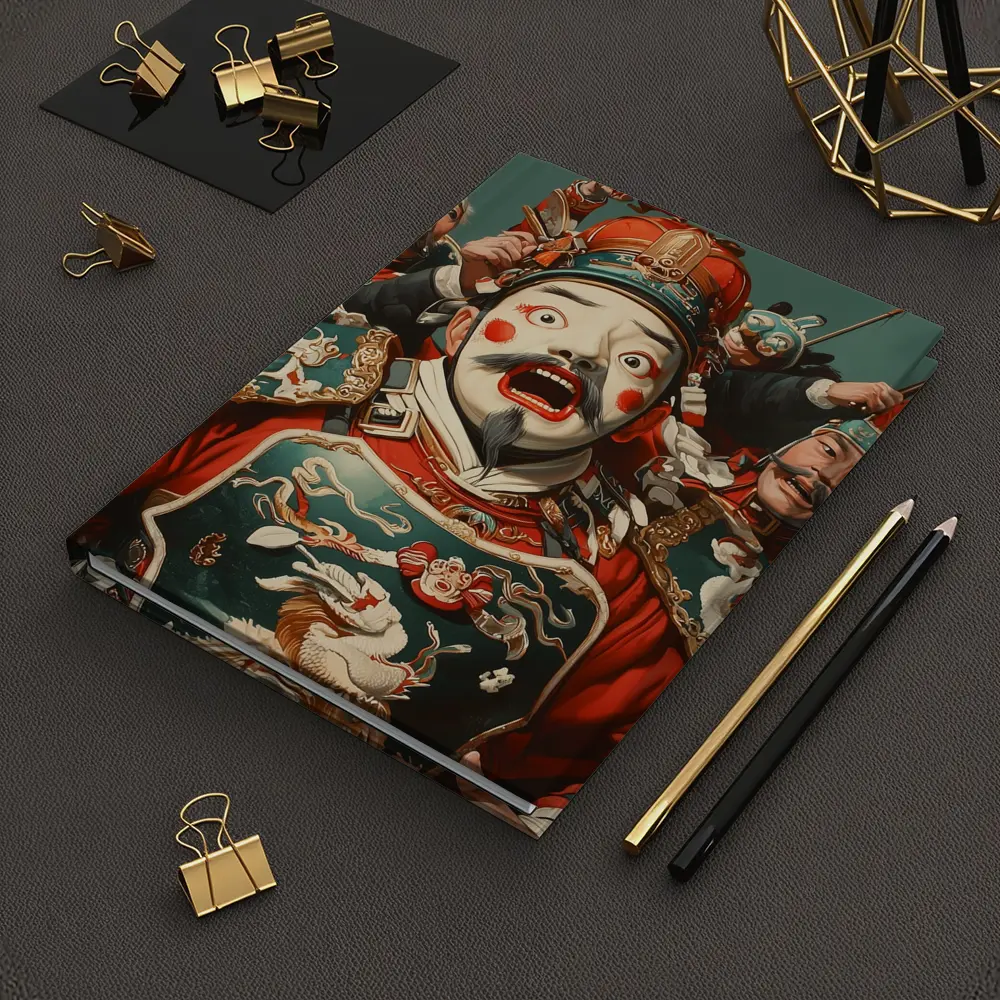 Chinese Opera Warriors Traditional Red Costume Art – Notebooks