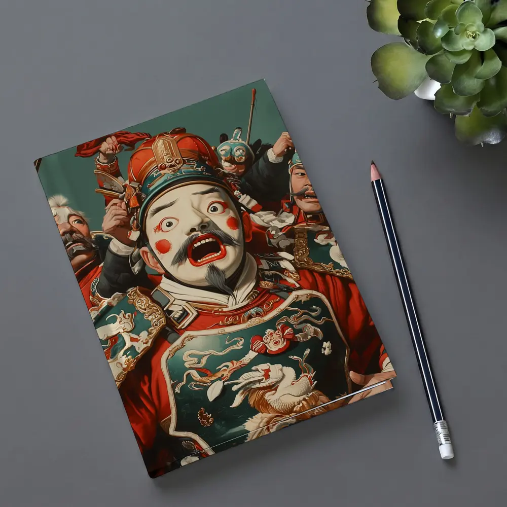 Chinese Opera Warriors Traditional Red Costume Art – Notebooks
