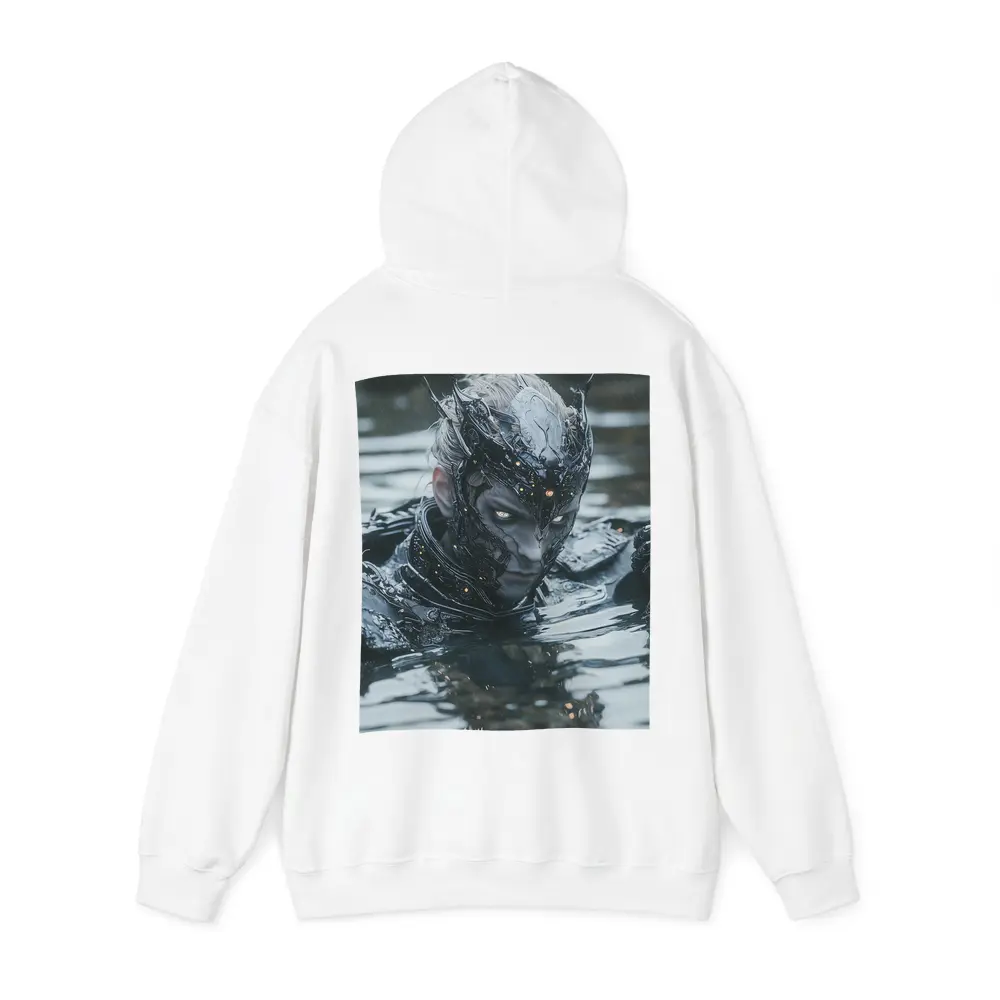 Dark Armored Warrior Rising From Water – Hoodies