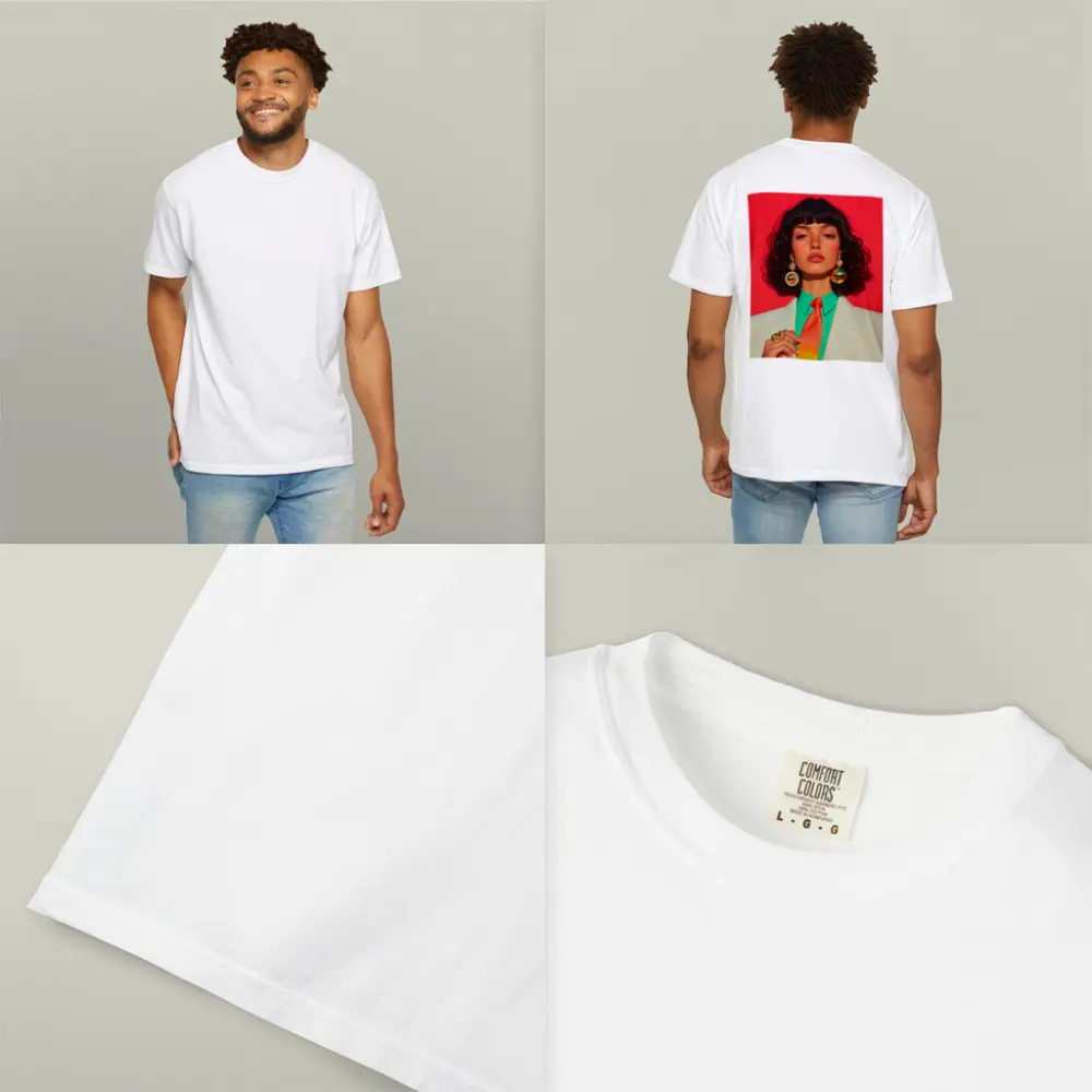 Retro Fashion Woman Bold Red Background – T-Shirts
