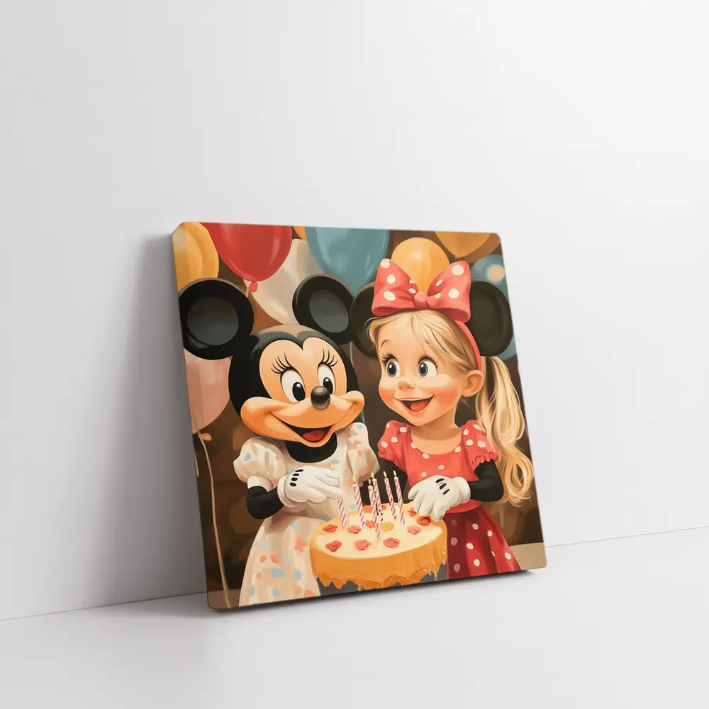 Girl And Mouse Cartoon Birthday Party Balloons – Wall Art