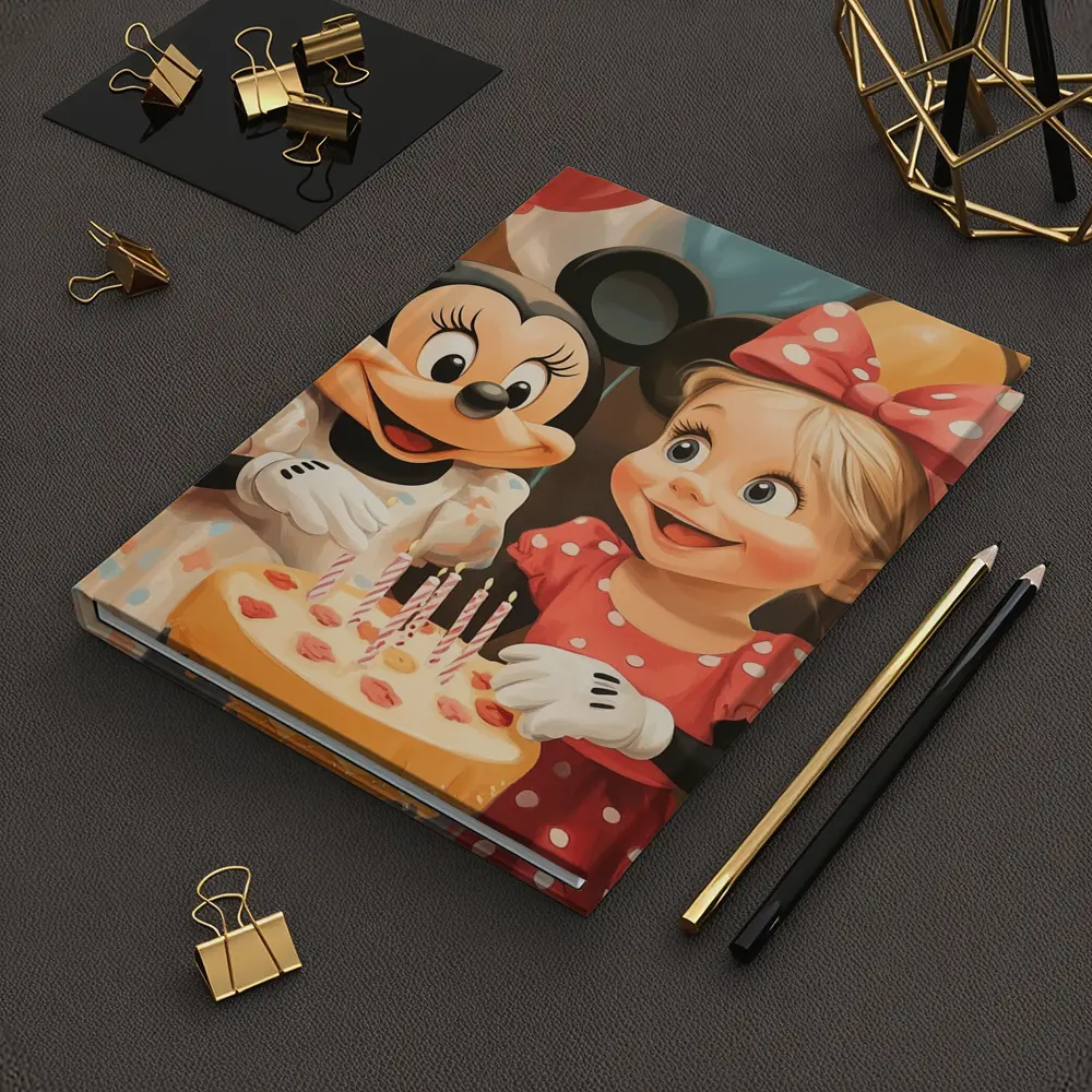 Girl And Mouse Cartoon Birthday Party Balloons – Notebooks