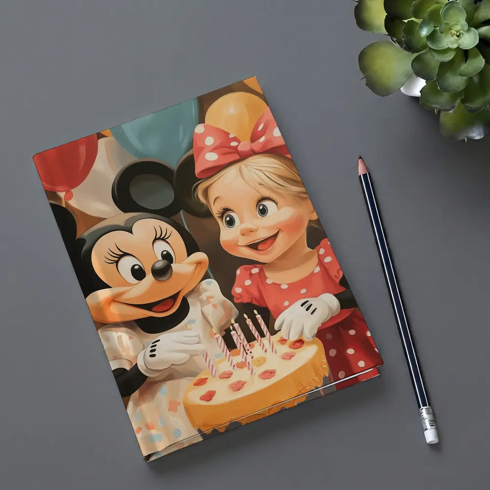 Girl And Mouse Cartoon Birthday Party Balloons – Notebooks
