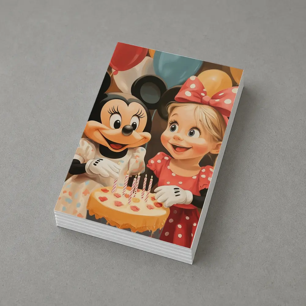 Girl And Mouse Cartoon Birthday Party Balloons – Postcards