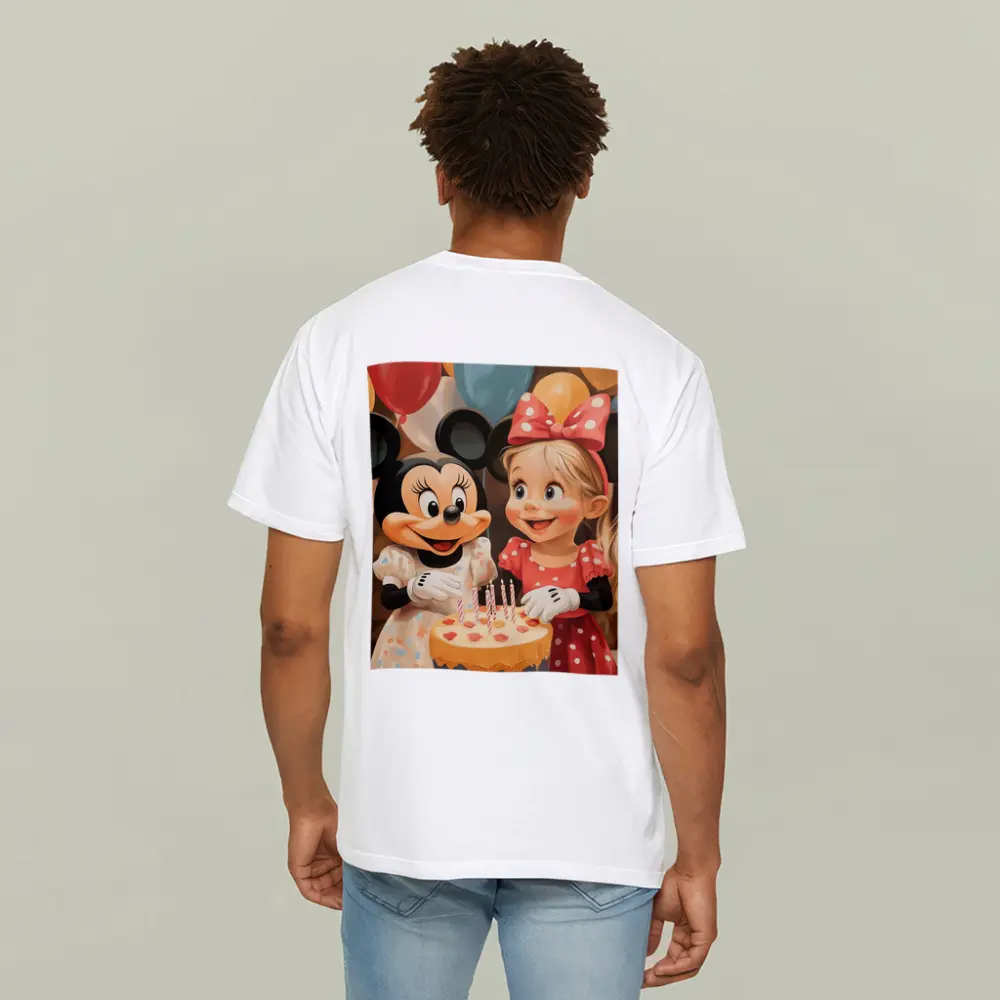 Girl And Mouse Cartoon Birthday Party Balloons – T-Shirts