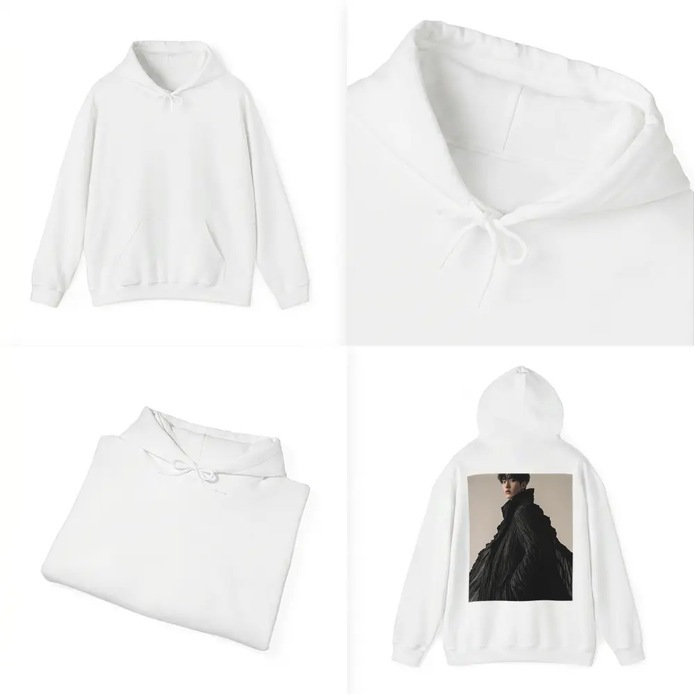 Young Asian Man Dramatic Black Cloak Portrait – Hoodies