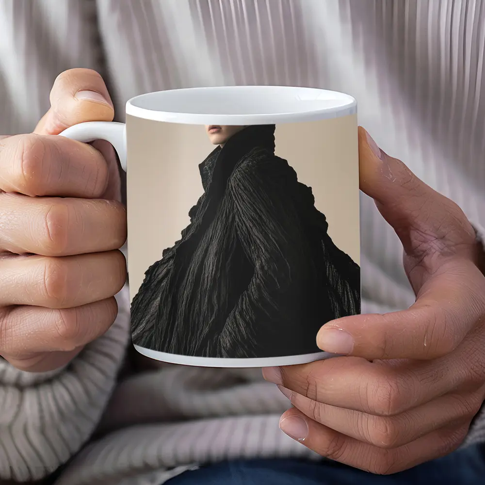 Young Asian Man Dramatic Black Cloak Portrait – Mugs