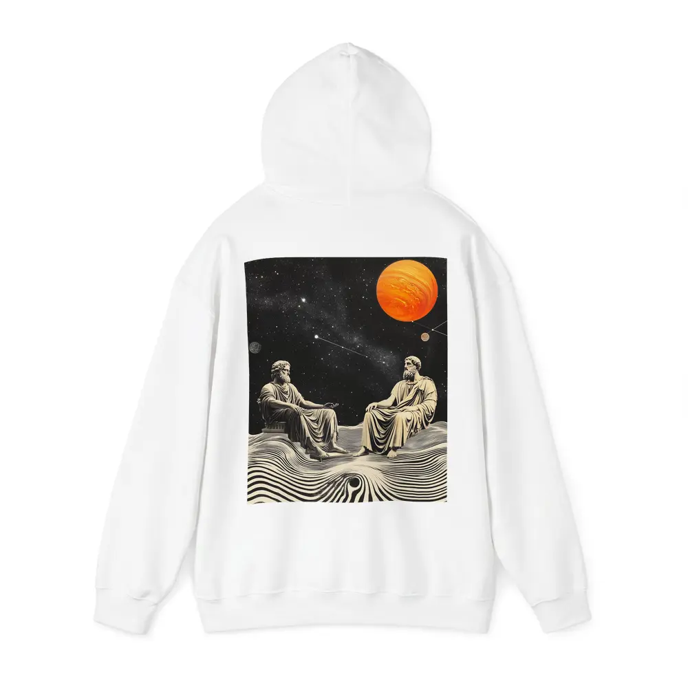 Greek Philosophers Sitting Under Cosmic Space – Hoodies