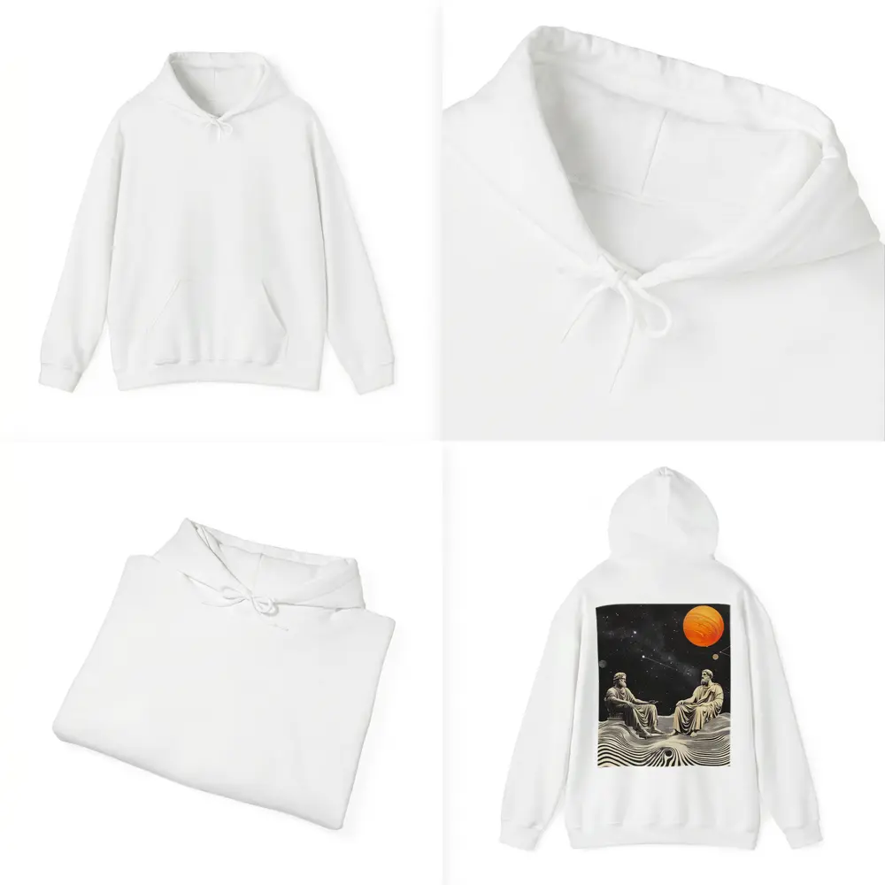 Greek Philosophers Sitting Under Cosmic Space – Hoodies