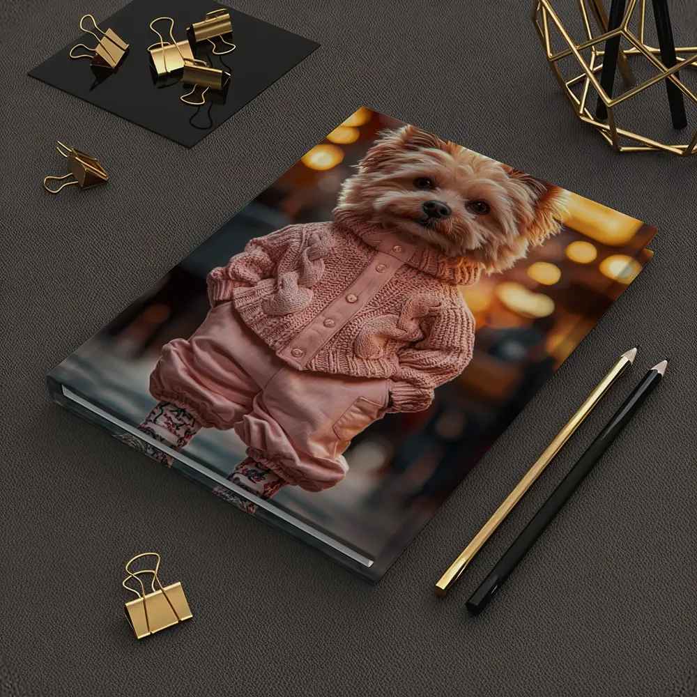 Yorkshire Terrier Pink Sweater City Street – Notebooks