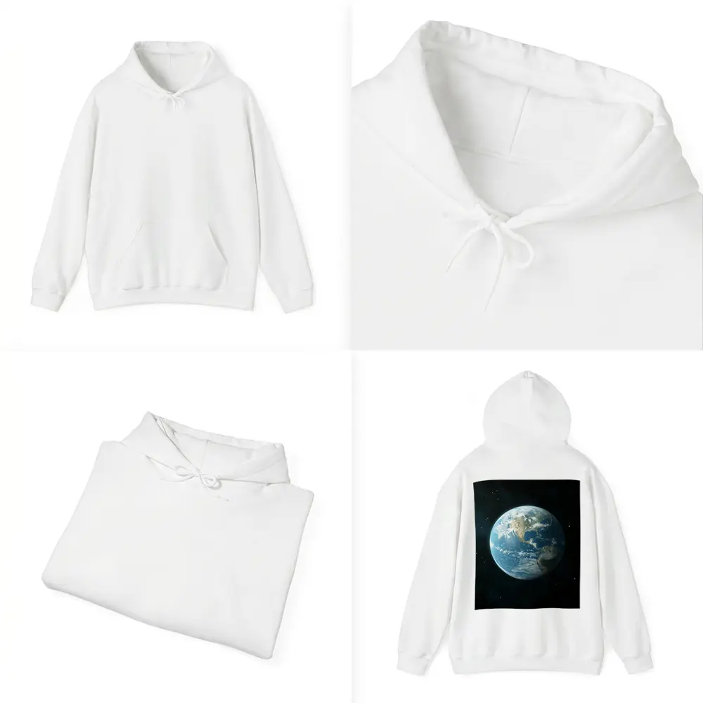 Planet Earth View From Outer Space – Hoodies