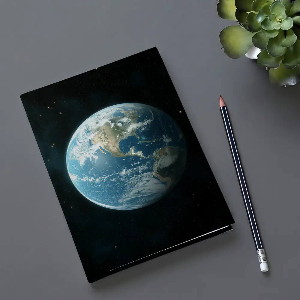 Planet Earth View From Outer Space – Notebooks