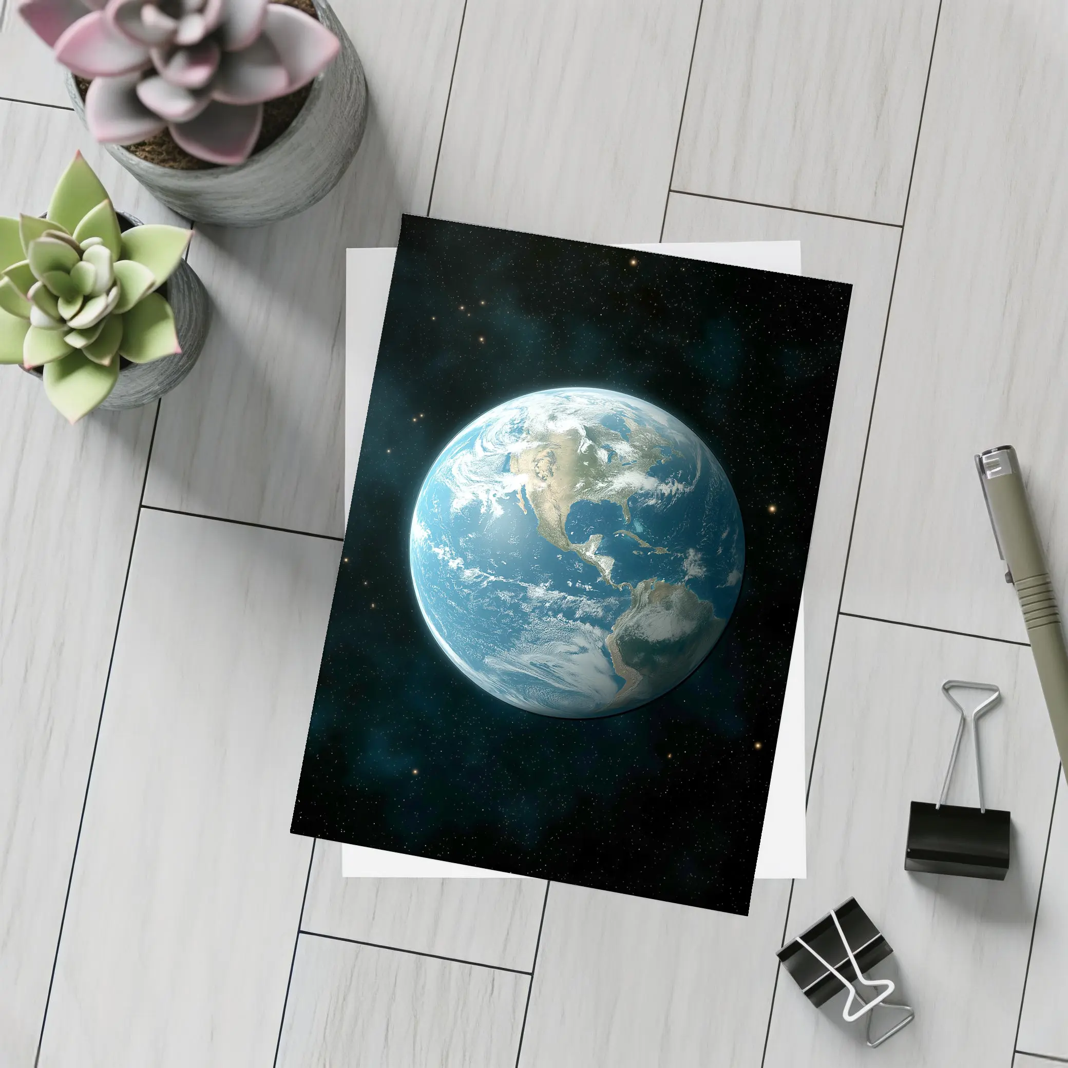 Planet Earth View From Outer Space – Postcards