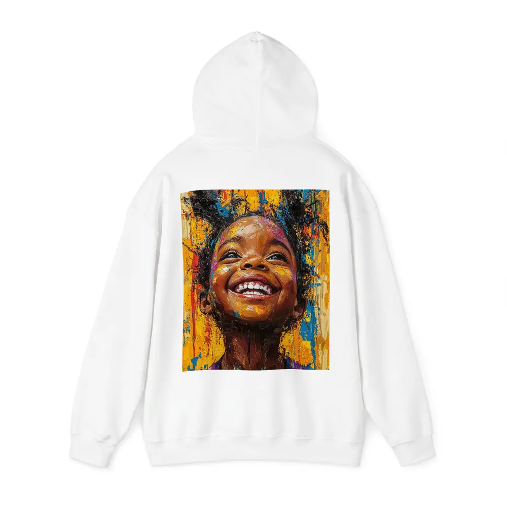Joyful Girl Laughing Bold Expressionist Painting – Hoodies