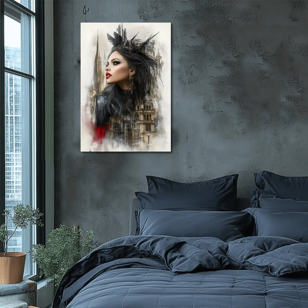 Gothic Queen Dark Fantasy Castle Art – Wall Art
