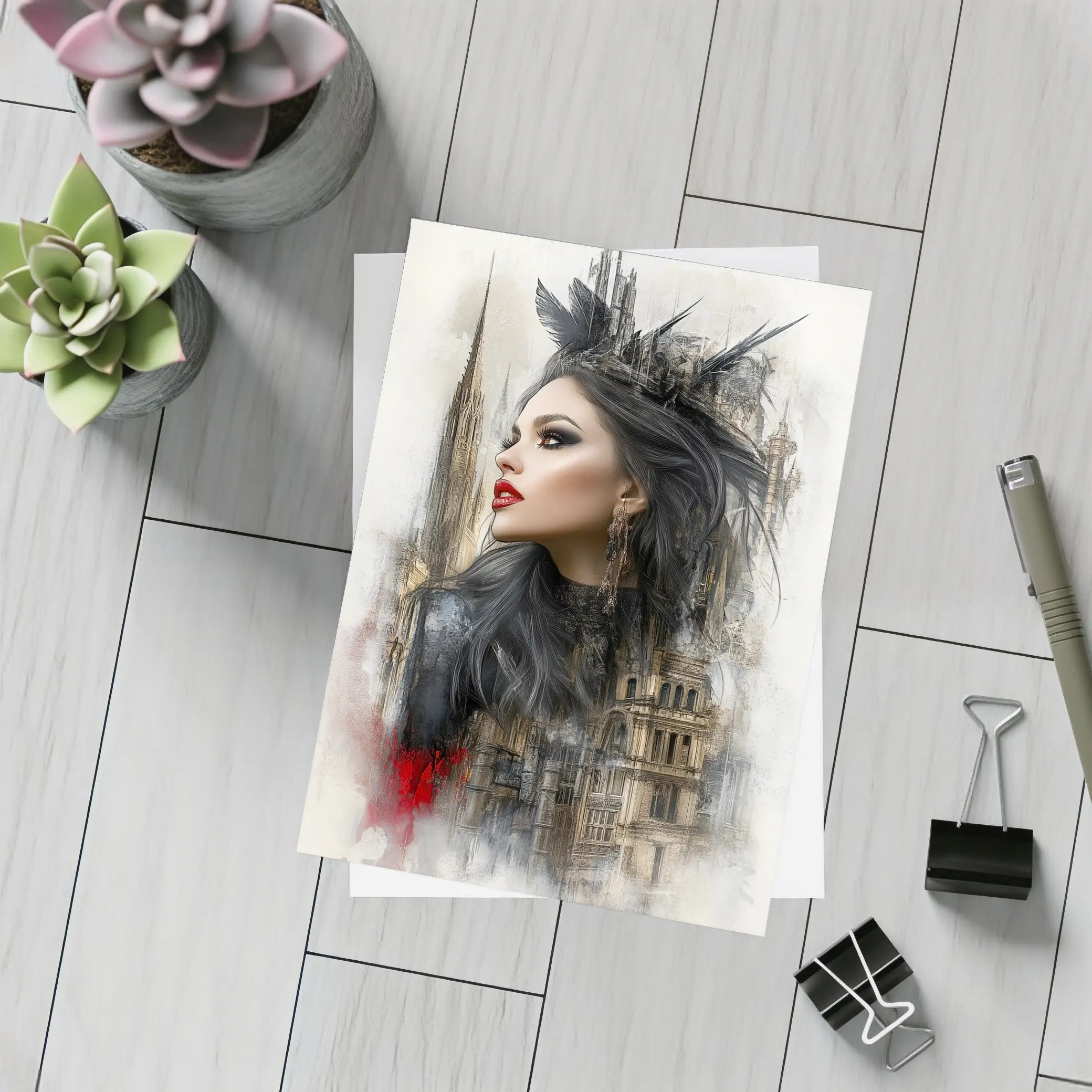 Gothic Queen Dark Fantasy Castle Art – Postcards