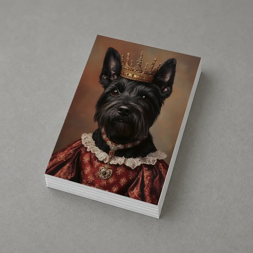 Royal Scottish Terrier Portrait Wearing Crown – Postcards