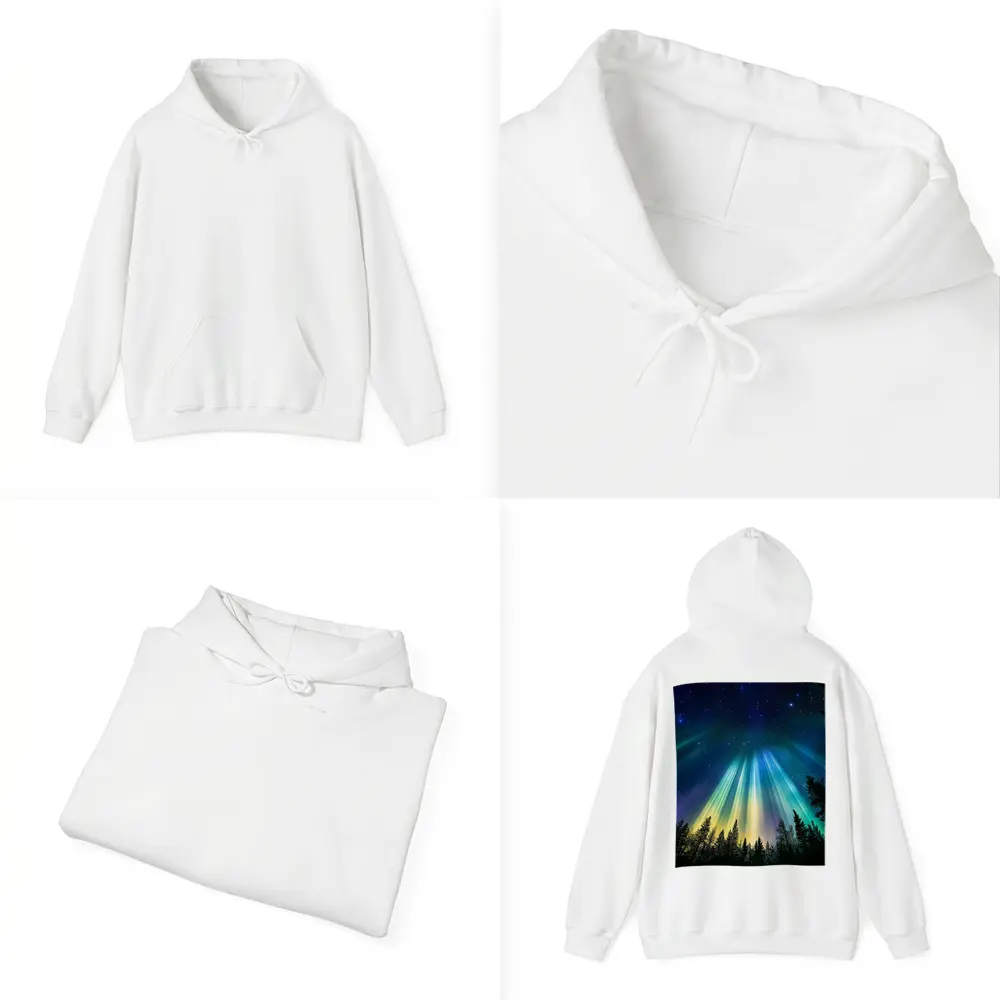 Aurora Borealis Northern Lights Forest Night – Hoodies