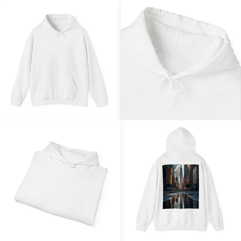 Empire State Building New York Street Reflection – Hoodies