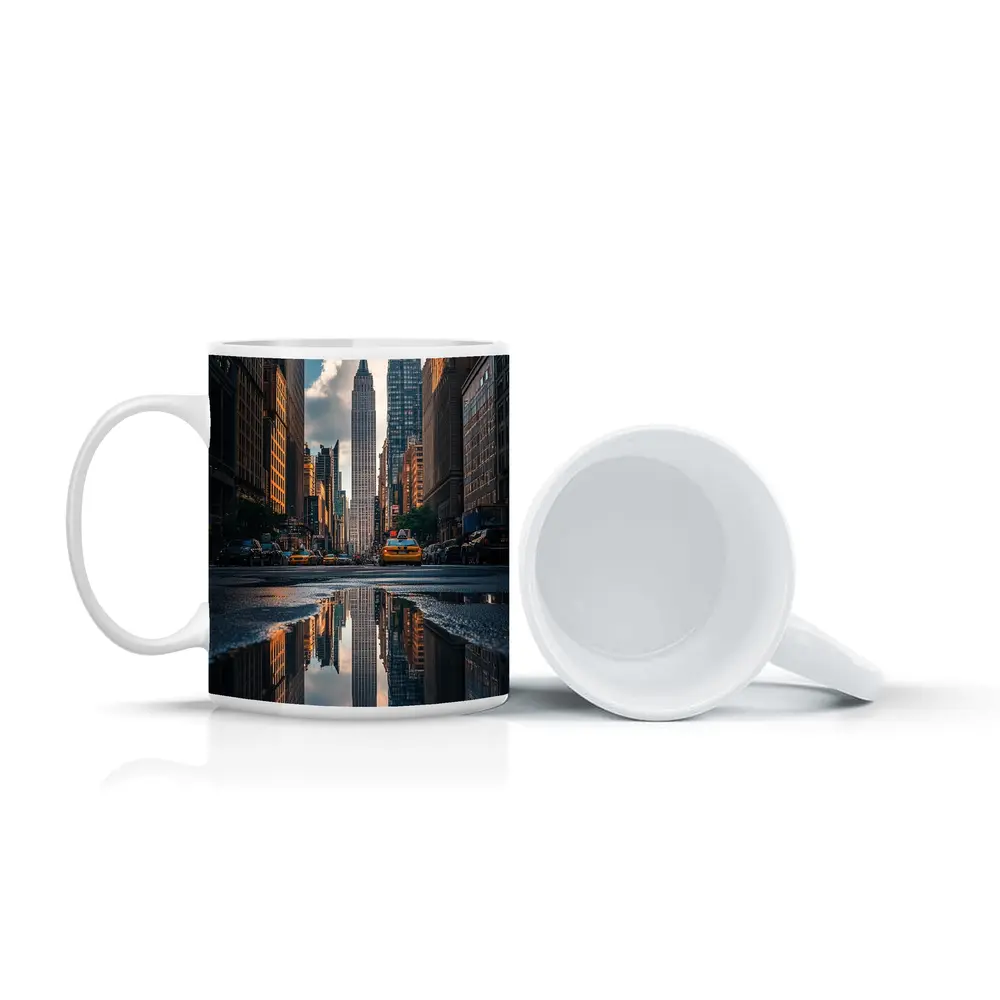 Empire State Building New York Street Reflection – Mugs