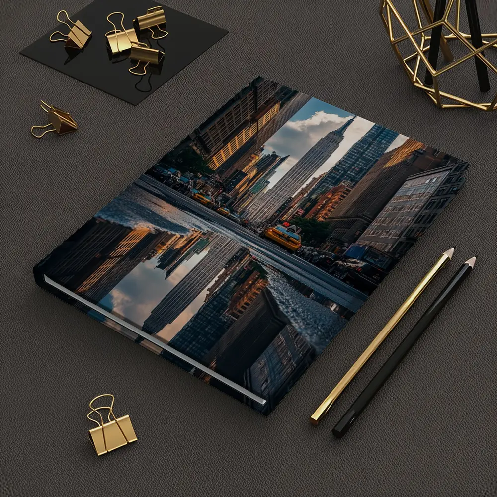 Empire State Building New York Street Reflection – Notebooks