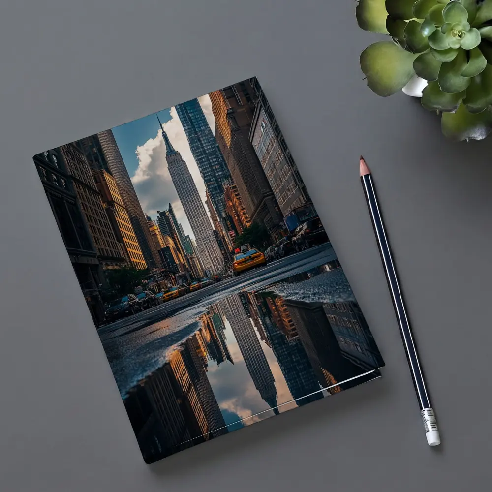 Empire State Building New York Street Reflection – Notebooks