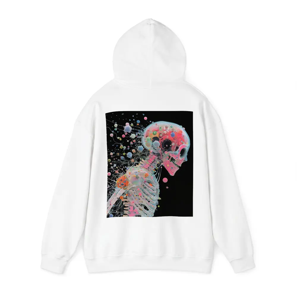 Colorful Skeleton Anatomy Art Black Background – Hoodies
