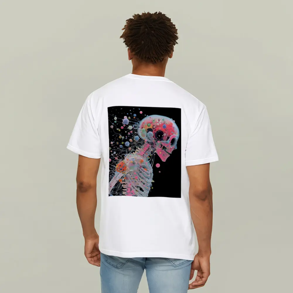 Colorful Skeleton Anatomy Art Black Background – T-Shirts