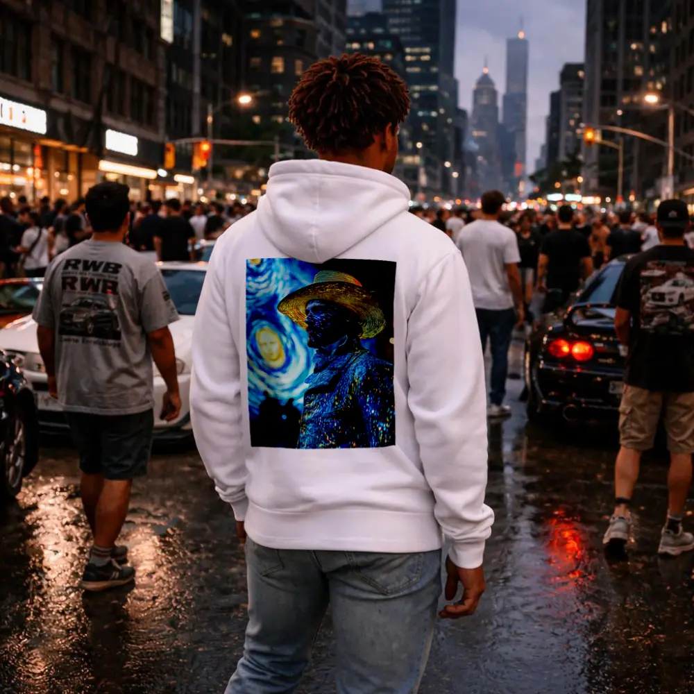 Van Gogh Starry Night Man Portrait Art – Hoodies