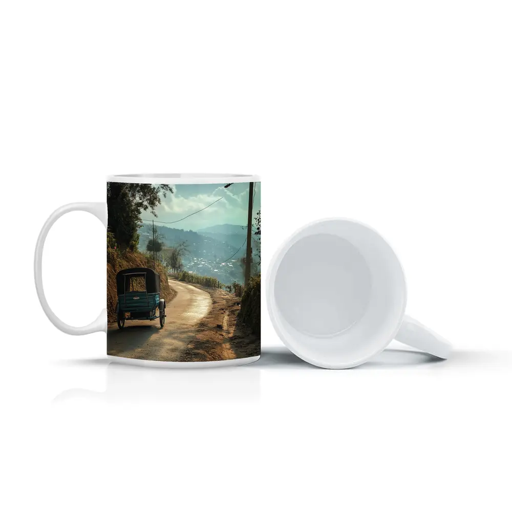 Tuk Tuk On Winding Mountain Road – Mugs