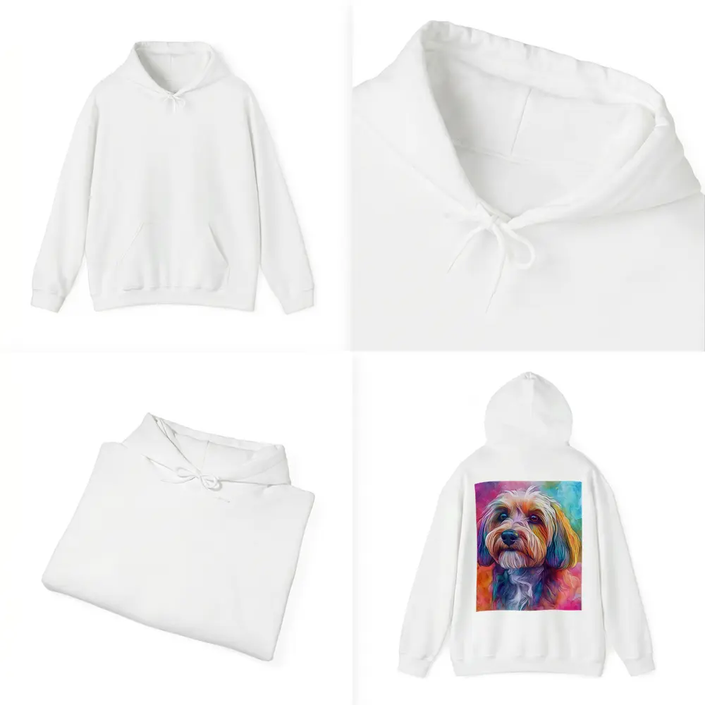 Colorful Havanese Dog Watercolor Art Portrait – Hoodies