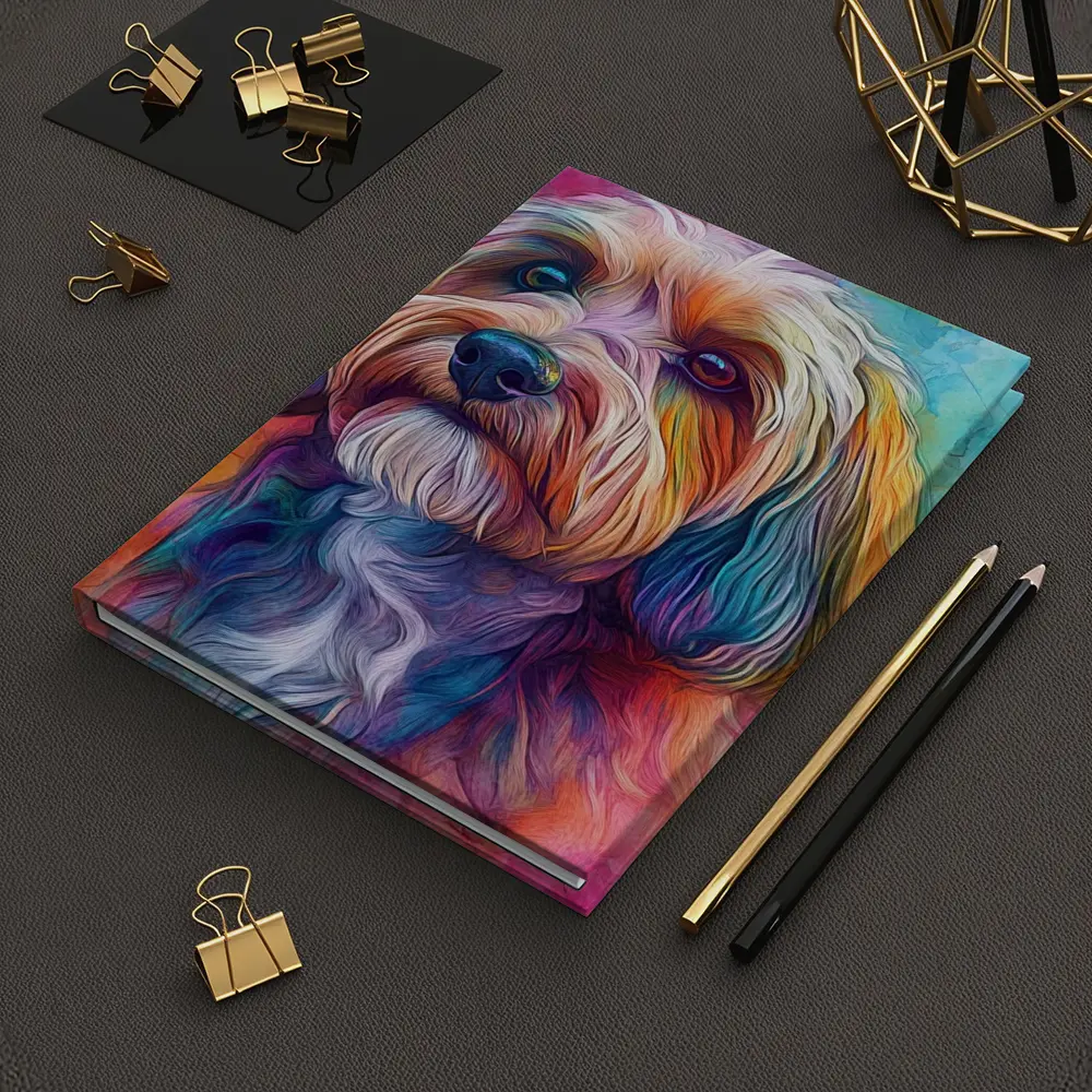 Colorful Havanese Dog Watercolor Art Portrait – Notebooks