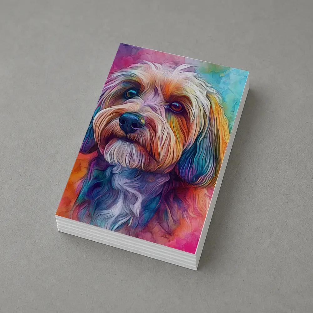 Colorful Havanese Dog Watercolor Art Portrait – Postcards