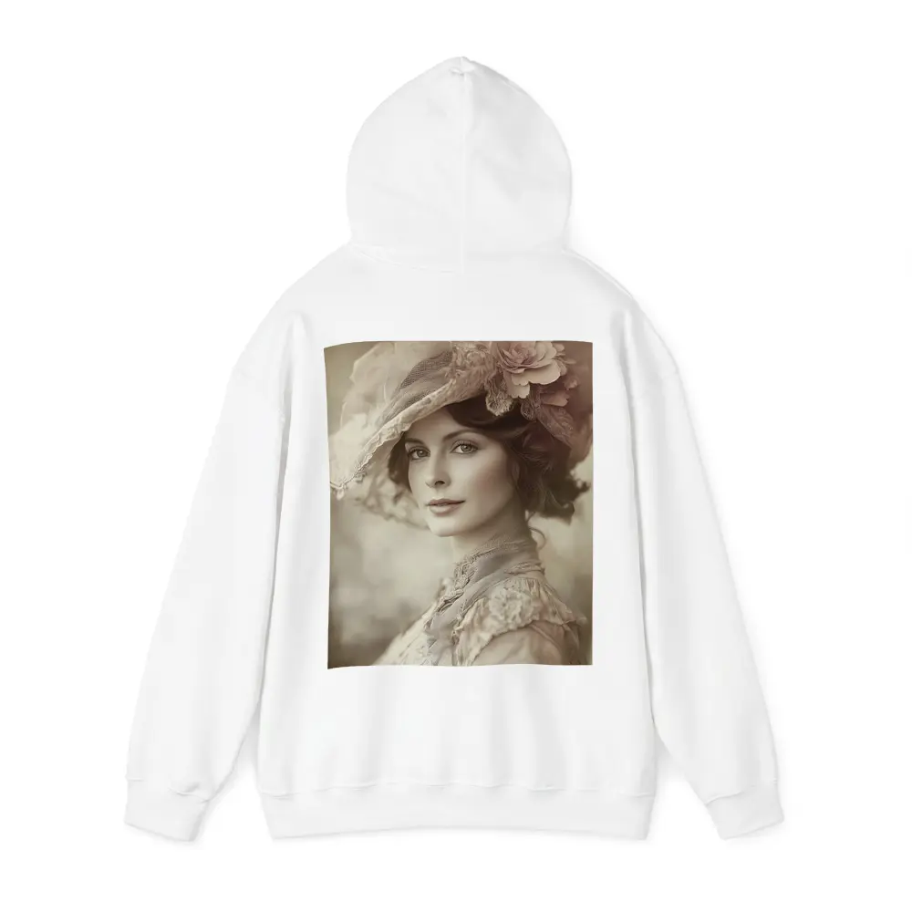 Victorian Woman Portrait Soft Floral Hat – Hoodies