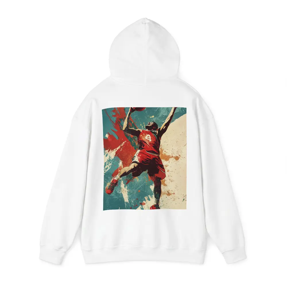 Basketball Player Dunking Retro Grunge Art – Hoodies