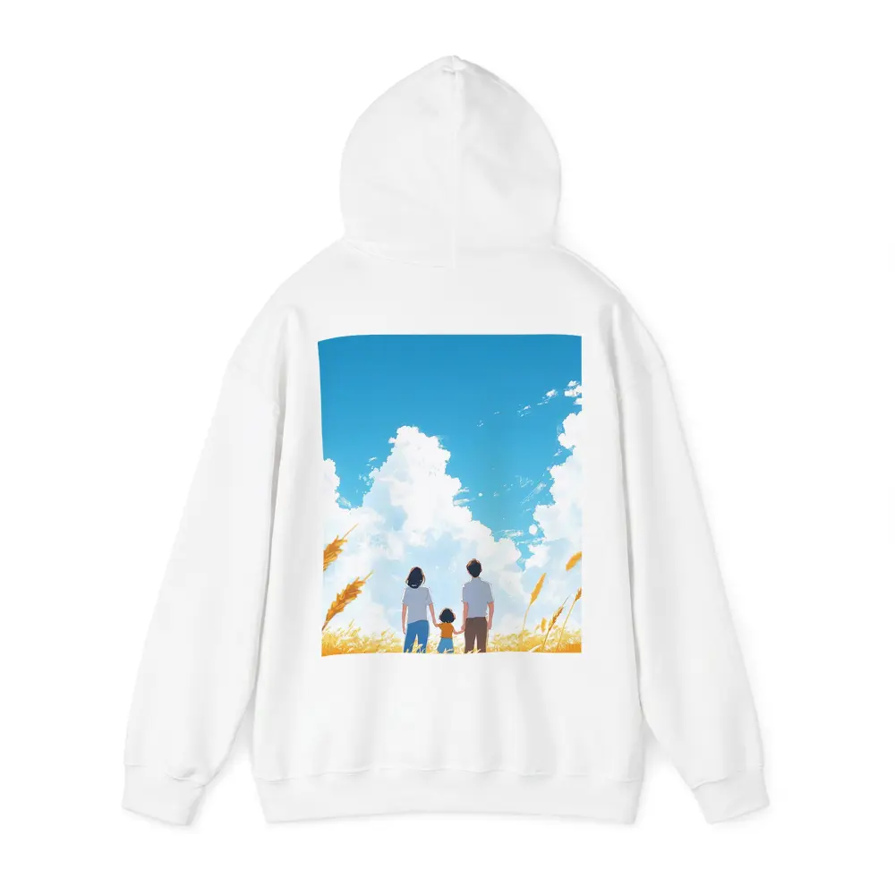 Anime Family Standing in Golden Wheat Field – Hoodies