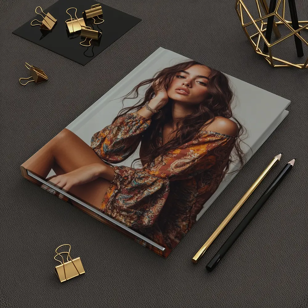 Boho Woman Paisley Dress Neutral Studio – Notebooks