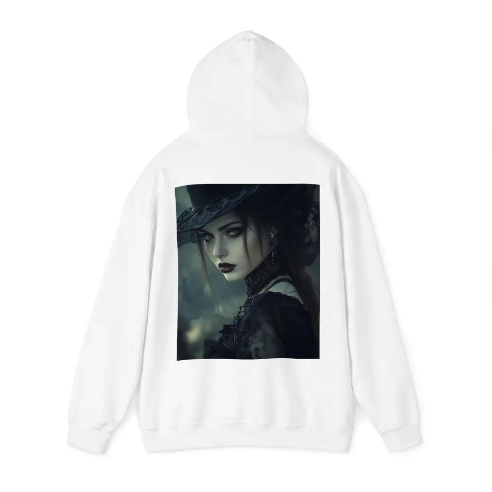 Gothic Woman Dark Hat Moody Forest – Hoodies