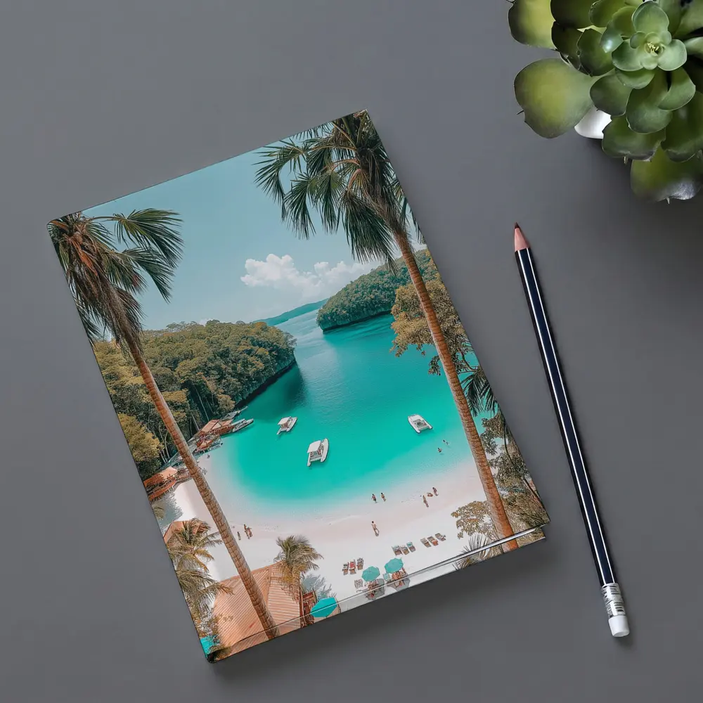 Tropical Beach Turquoise Lagoon Palm Trees – Notebooks